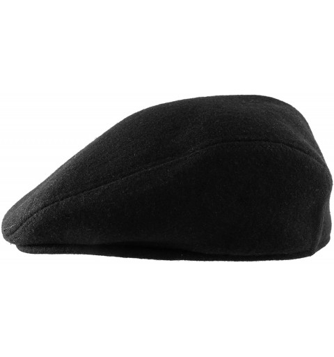 Newsboy Caps 100% Wool Flat Cap Cabbie Hat Gatsby Ivy Irish Hunting Newsboy Hunting Beret - Black - C811UAGQWDJ $14.72