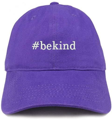Baseball Caps Hashtag Be Kind Embroidered Soft Cotton Dad Hat - Purple - CN18EZE0GLX $17.75