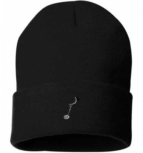 Skullies & Beanies Metal Detector Custom Personalized Embroidery Embroidered Beanie - Black - CB12N0DS7UL $13.29