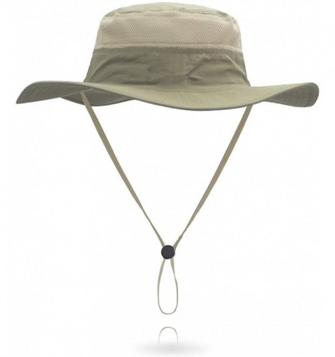 Sun Hats Outdoor Sun Hat Quick-Dry Breathable Mesh Hat Camping Cap - Dark Khaki - CZ18CUASL70 $12.08