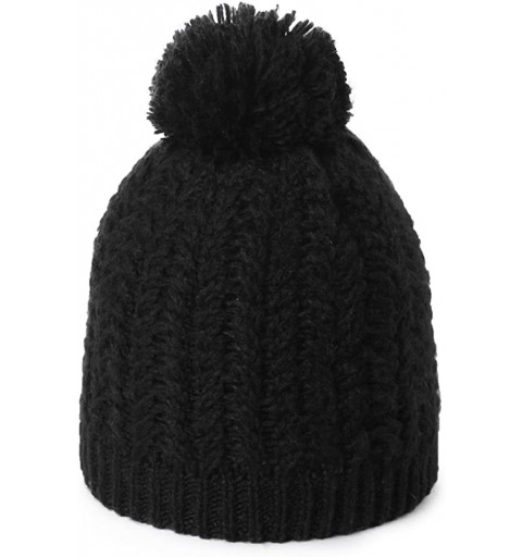 Skullies & Beanies Womens Knit Visor Beanie Newsboy Cap Winter Warm Hat Cold Snow Weather Girl 55-60cm - 89227-black - CF18LL...