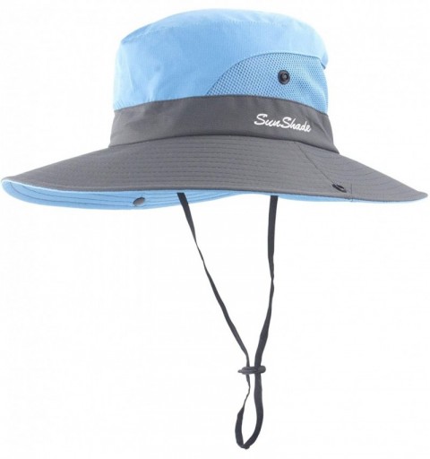 Sun Hats Women's Summer Sun UV Protection Hat Foldable Wide Brim Boonie Hats for Beach Safari Fishing - Watermelon Red - CT18...