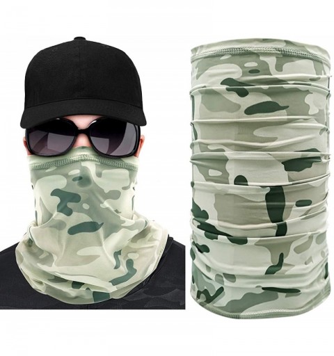 Balaclavas Face Mask Bandanas-UV Protection Neck Gaiter Face Scarf Face Mask 12+ Ways to Wears - Snow Camouflage - CZ199KZDGH...