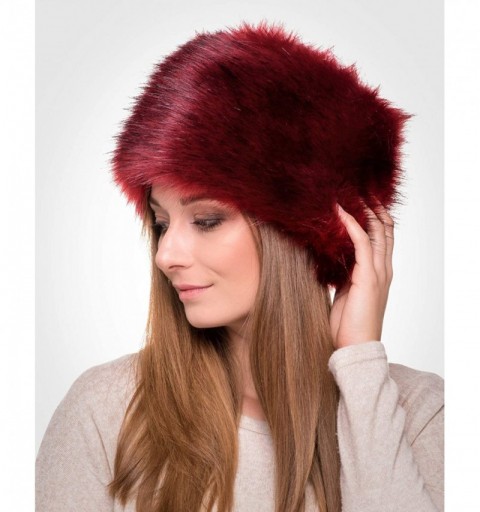 Bomber Hats Russian Faux Fur Hat for Women - Like Real Fur - Comfy Cossack Style - Red Fox - CV110UBXC2T $21.64