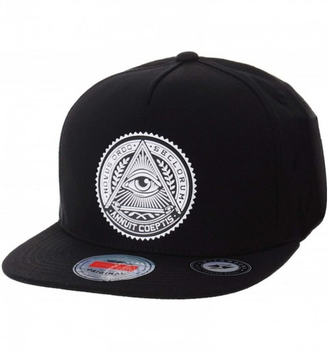 Baseball Caps Snapback Hat Illuminati Patch Hip Hop Baseball Cap AL2344 - Black - CK12HS7EX6V $29.97