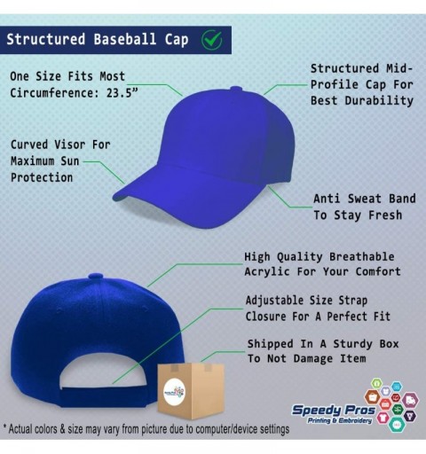 Baseball Caps Custom Baseball Cap Referee Whistle B Embroidery Dad Hats for Men & Women - Royal Blue - C118SEZNRQA $21.05