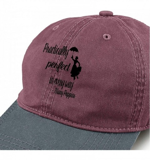 Baseball Caps Practically Perfect in Every Way Fashion Vintage Baseball Cap Adjustable Denim Dad Hat for Men and Women - CW18...