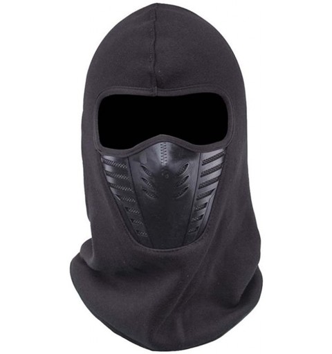 Balaclavas Unisex Winter Fleece Face & Windproof Ski Mask (Black) - C612O38RXXG $14.89