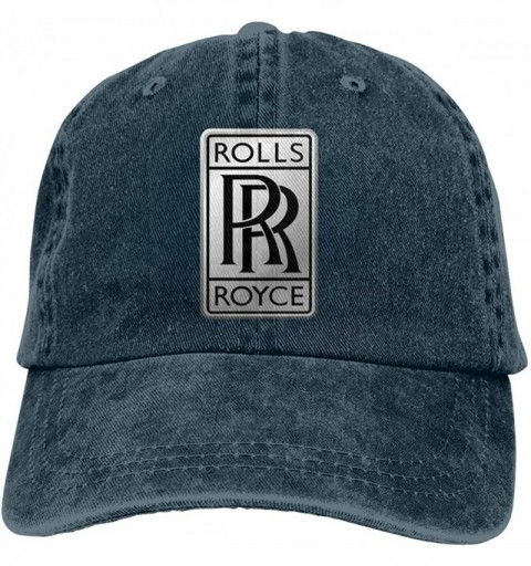 Baseball Caps Custom Rolls Royce Logo Fashion Hats for Mens Black - Navy - CN18QKHLC9R $12.50