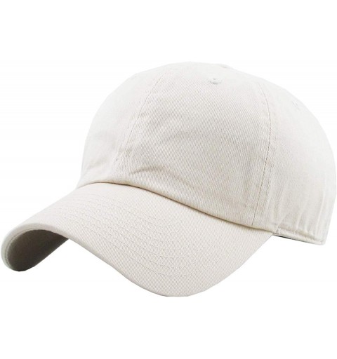 Baseball Caps Dad Hat Adjustable Plain Cotton Cap Polo Style Low Profile Baseball Caps Unstructured - Stone - CK12FOW5NL1 $9.01