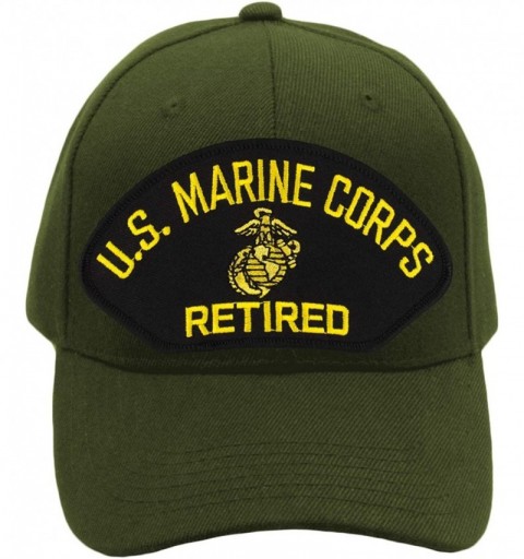 Baseball Caps US Marine Corps Retired Hat/Ballcap Adjustable One Size Fits Most - Olive Green - C418IRADEOX $28.79