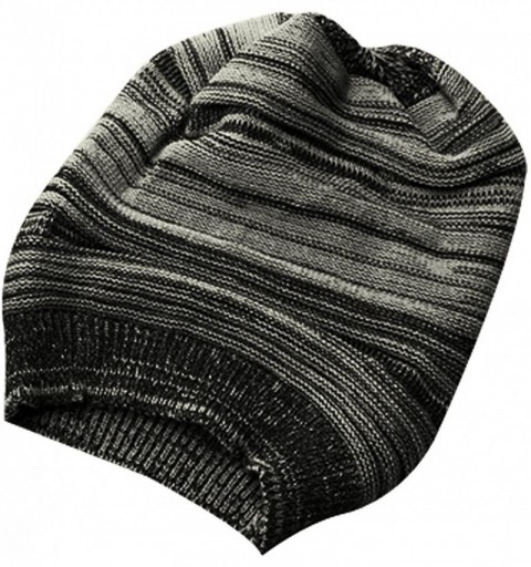 Skullies & Beanies Men Textured Design Winter Wearing Knit Cap Beanie Hat - Black-off-white - C1110JVLSY9 $10.85