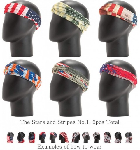Headbands Pattern Headwear Headband Bandana - The Stars And Stripes No.1- 6pcs total - CQ18M5MANNU $9.08