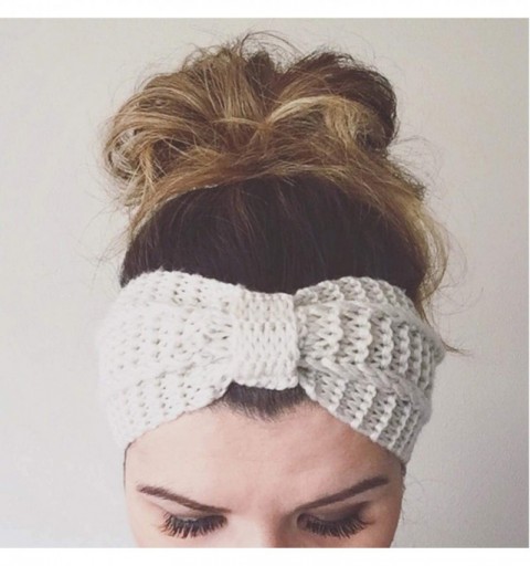 Cold Weather Headbands Crochet Turban Headband for Women Warm Bulky Crocheted Headwrap - 4 Pack Crochet Knot C - CS18LG8T28Q ...