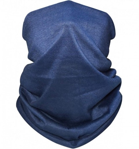 Balaclavas Bandana Cloth Face Mask Washable Face Covering Neck Gaiter Dust Mask - Navy Blue - CN199GHCWGI $8.10