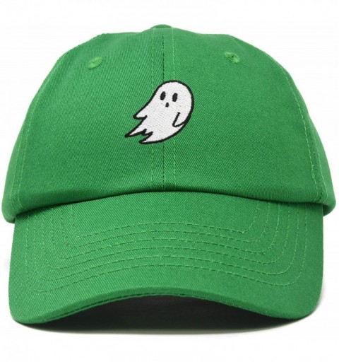 Baseball Caps Ghost Embroidery Dad Hat Baseball Cap Cute Halloween - Kelly Green - CC18YLXSKMH $12.40
