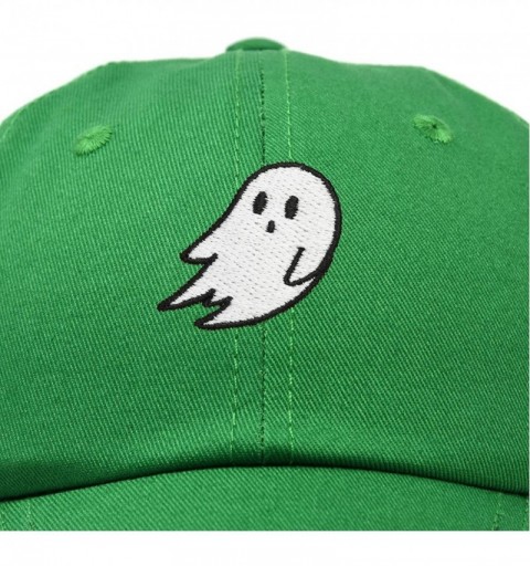 Baseball Caps Ghost Embroidery Dad Hat Baseball Cap Cute Halloween - Kelly Green - CC18YLXSKMH $12.40