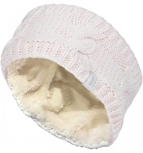Cold Weather Headbands Womens Warm Fleece Lined Knit Thermal Winter Ear Warmer Headband - Cream - CF18INU753H $18.81