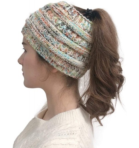 Skullies & Beanies Women Cable Knit Ear Muffs- Thick Crochet Ear Warmer Wide Headwrap Headband for Winter Teens Girls - White...
