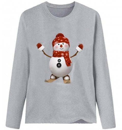 Balaclavas Womens Christmas Snowman Pullover - D - C818AE7W6TO $10.17