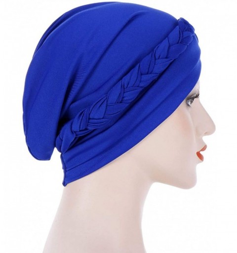Skullies & Beanies Chemo Cancer Braid Turban Cap Ethnic Bohemia Twisted Hair Cover Wrap Turban Headwear - Red - C118UC3I0Y5 $...