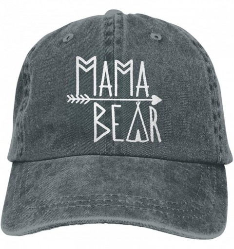 Baseball Caps Mama Bear Denim Hat Adjustable Female Stretch Baseball Hats - Asphalt - CA18CD76UQ3 $11.27