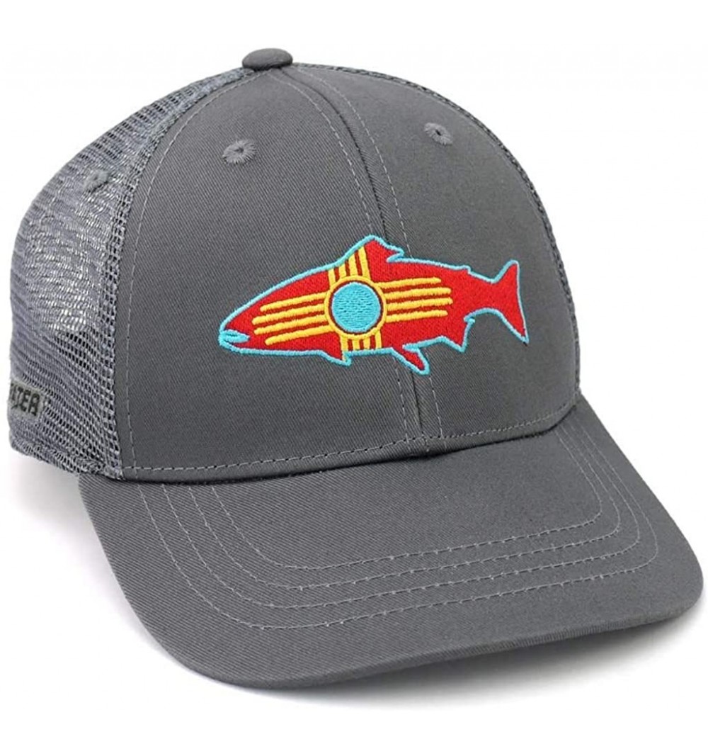 Baseball Caps New Mexico Mesh Back Hat Gray/Gray - CR184TLN4W2 $30.99