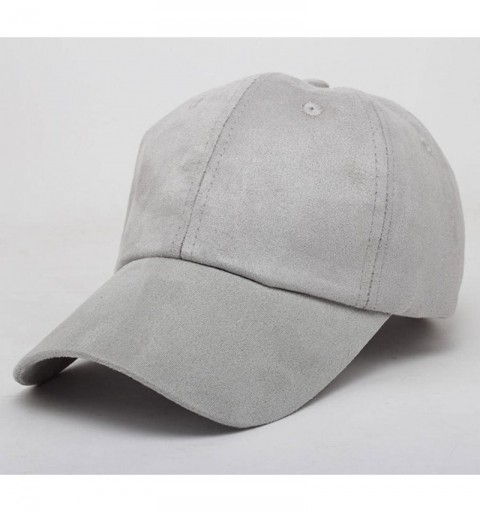Baseball Caps Big Sale Women's Mens Hip-Hop Baseball Cap Solid Snapback Outdoor Hat Grey - CG12HD1SLGP $10.41