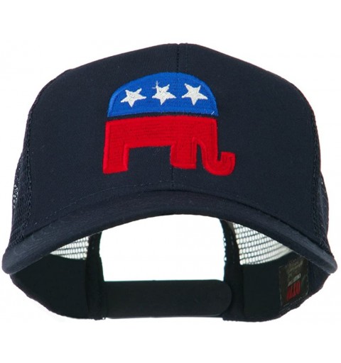 Baseball Caps Republican Elephant USA Embroidered Mesh Back Cap - Blue - CF11ND59OD5 $18.25