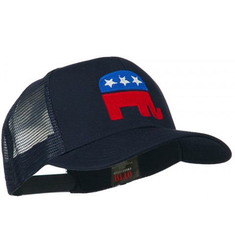 Baseball Caps Republican Elephant USA Embroidered Mesh Back Cap - Blue - CF11ND59OD5 $18.25