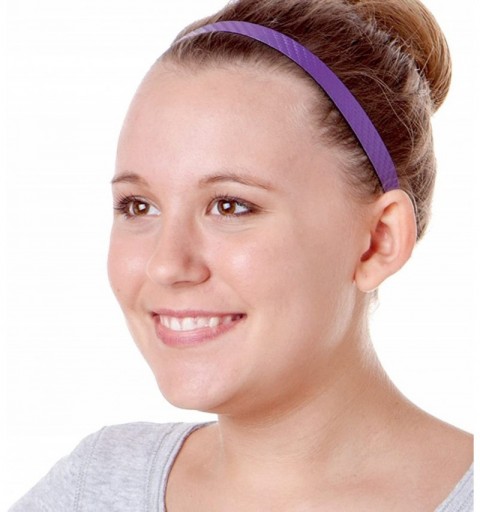 Headbands Women's Adjustable NO Slip Skinny Tech Sport Headband Multi Packs - Purple 1pk - CK11VHCS7I9 $18.00