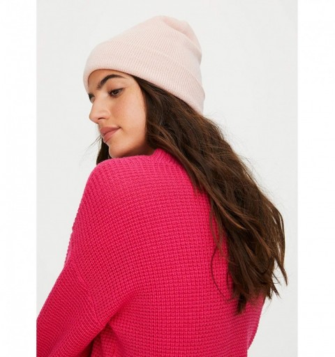 Skullies & Beanies Beanie Hat for Women Men Elastic Knit Warmer Ears Winter Ski Skull Cap Cuffed Solid Color - Pink - CP18AHG...