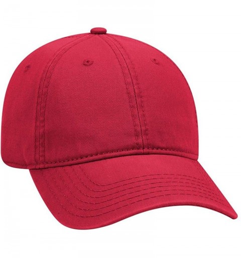 Sun Hats 6 Panel Low Profile Garment Washed Superior Cotton Twill - Red - CN12IVBEQ4H $21.18