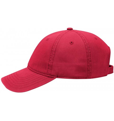 Sun Hats 6 Panel Low Profile Garment Washed Superior Cotton Twill - Red - CN12IVBEQ4H $12.32