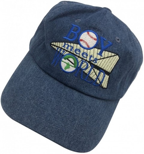 Baseball Caps Boy Meets World Baseball Cap Dad Hat Embroidered Dad Hat Plain Cap Cotton Cap - Denim - C018E2MYCGC $11.22
