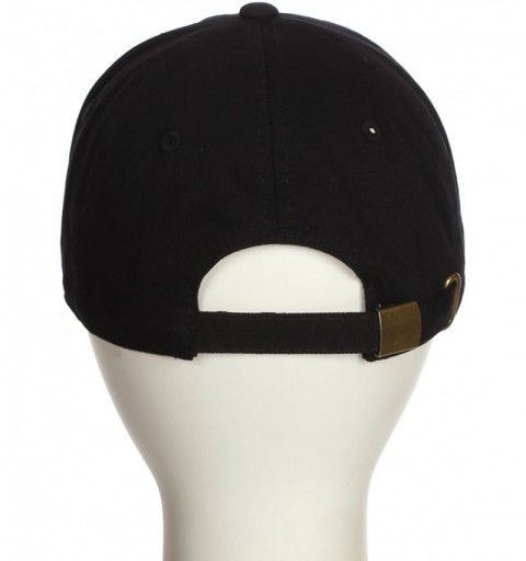 Baseball Caps Customized Letter Intial Baseball Hat A to Z Team Colors- Black Cap White Gold - Letter W - CL18ESZEA48 $11.24