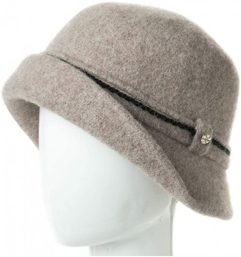 Bucket Hats 1920 Vintage Cloche Bucket Hat Ladies Church Derby Party Fashion Winter 55-59CM - 00090_camel - CK18K702GC3 $16.25