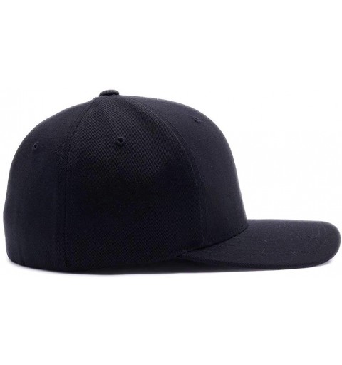Baseball Caps Thin Blue Line hat. Custom Embroidered Flexfit Cap. - Black 002 - C718CSD6ID8 $16.25