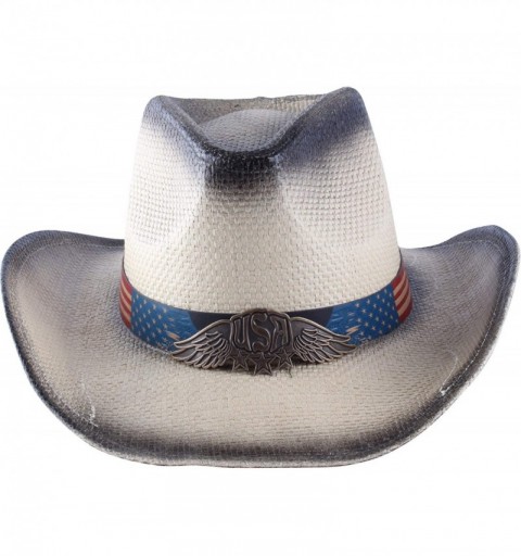 Cowboy Hats Western Outback Cowboy Hat Men's Women's Style Straw Felt Canvas - 007 Beige Usa - CK194Z8DOSH $26.20