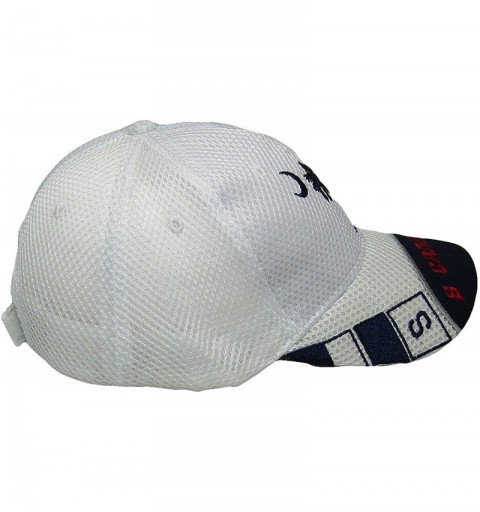 Baseball Caps South Carolina SC S. Carolina White/Navy Blue Mesh Textured Embroidered Ball Hat Cap CAP721C (TOPW) - C418YXO23...