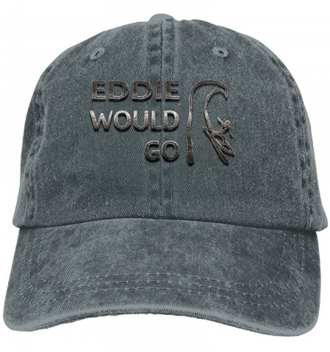 Cowboy Hats Eddie Would Go Trend Printing Cowboy Hat Fashion Baseball Cap for Men and Women Black - Asphalt - CC180H7WKZM $13.56