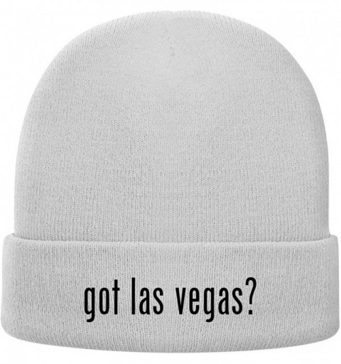 Skullies & Beanies got las Vegas? - Soft Adult Beanie Cap - White - CV192YKU4MM $19.47