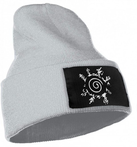 Skullies & Beanies Mens & Womens Naruto Symbol Logo Skull Beanie Hats Winter Knitted Caps Soft Warm Ski Hat Navy - Gray - C01...