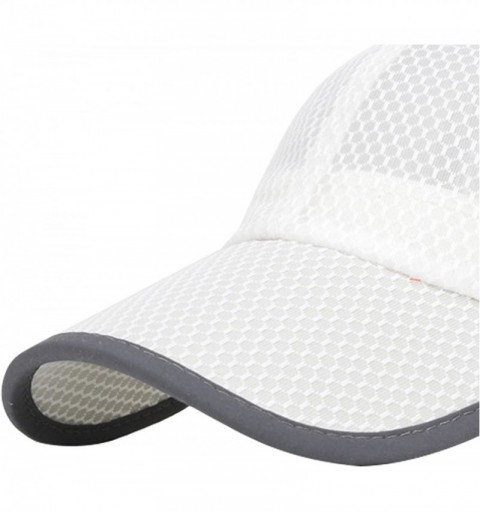 Baseball Caps Men's Summer Outdoor Sport Baseball Cap Mesh Hat Running Visor Sun Caps - White-2 - CA18RTKMNRG $14.19