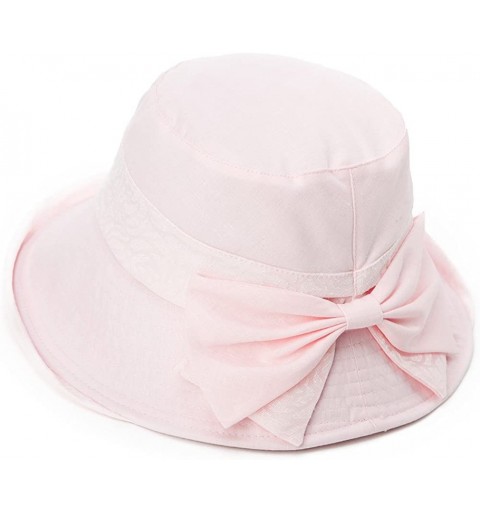 Sun Hats Bucket Cord Sun Summer Beach Hat Wide Brim for Women Foldable UPF 50+ - 89037_pink - C517YQGWEWC $18.40