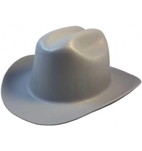 Cowboy Hats Western Cowboy Hard Hat with Ratchet Suspension - Gray - Gray - CD12EUKC1D1 $81.99