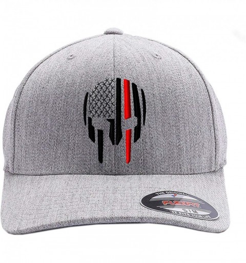 Baseball Caps Thin RED LINE - Thin Blue LINE Spartan Helmet Cap. Embroidered. 6477- 6277 Wooly Combed Twill Flexfit - CV18C7H...