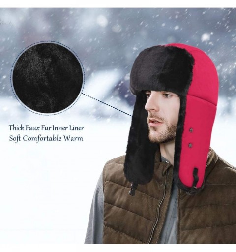 Skullies & Beanies Winter Warm Trapper Hat with Windproof Removable Mask Thick Hunting Ushanka for Men Women Outdoor Skiing S...