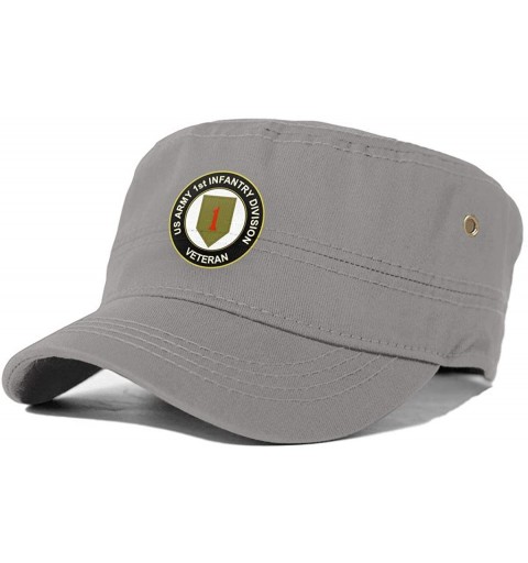 Baseball Caps US Army Veteran 1st Infantry Division Man's Classics Cap Women's Fashion Hat Chapeau - Gray - C018AK5R9YY $13.17