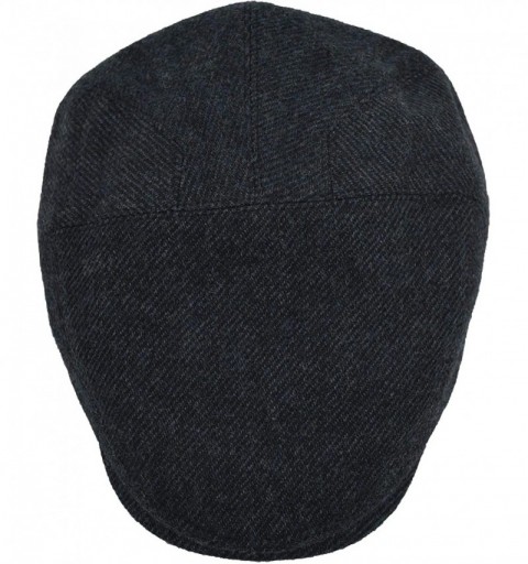 Newsboy Caps Premium Men's Wool Newsboy Cap SnapBrim Thick Winter Ivy Flat Stylish Hat - 3082-dk.gray Herringbone - CG18Y6NY0...
